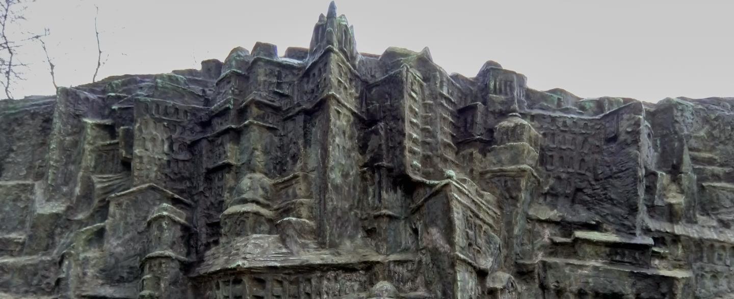 Relief einer Stadtansicht
